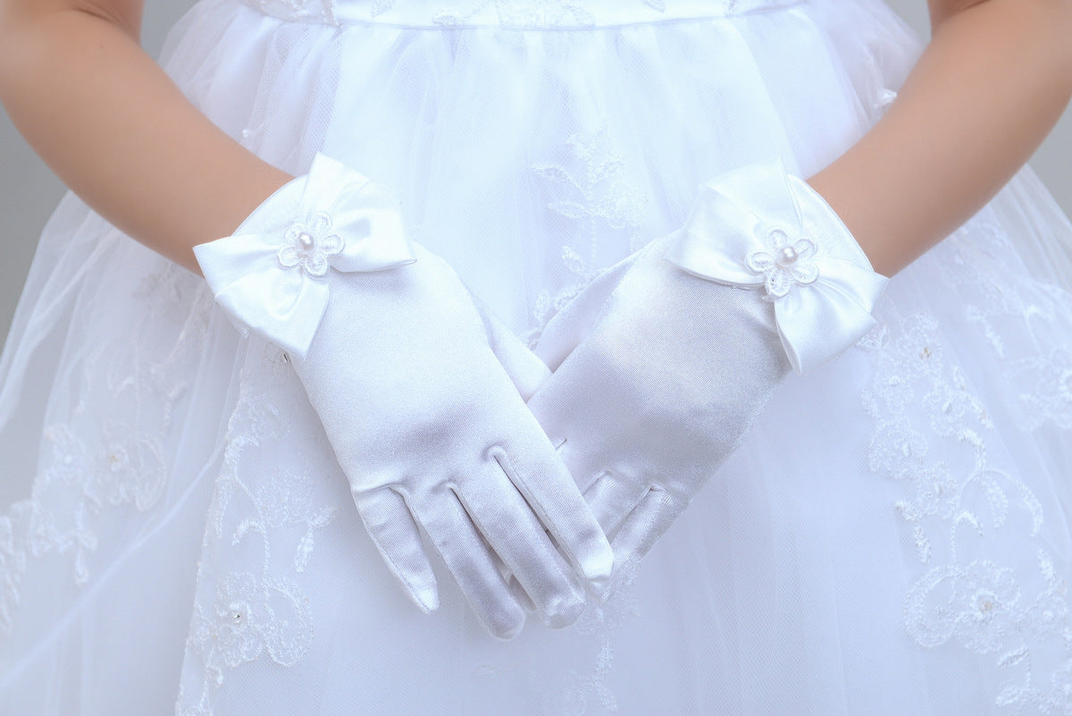 Flower Girl Long Gloves Children&