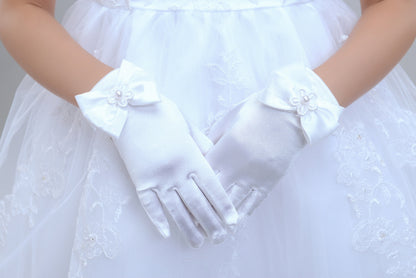 Flower Girl Long Gloves Children&