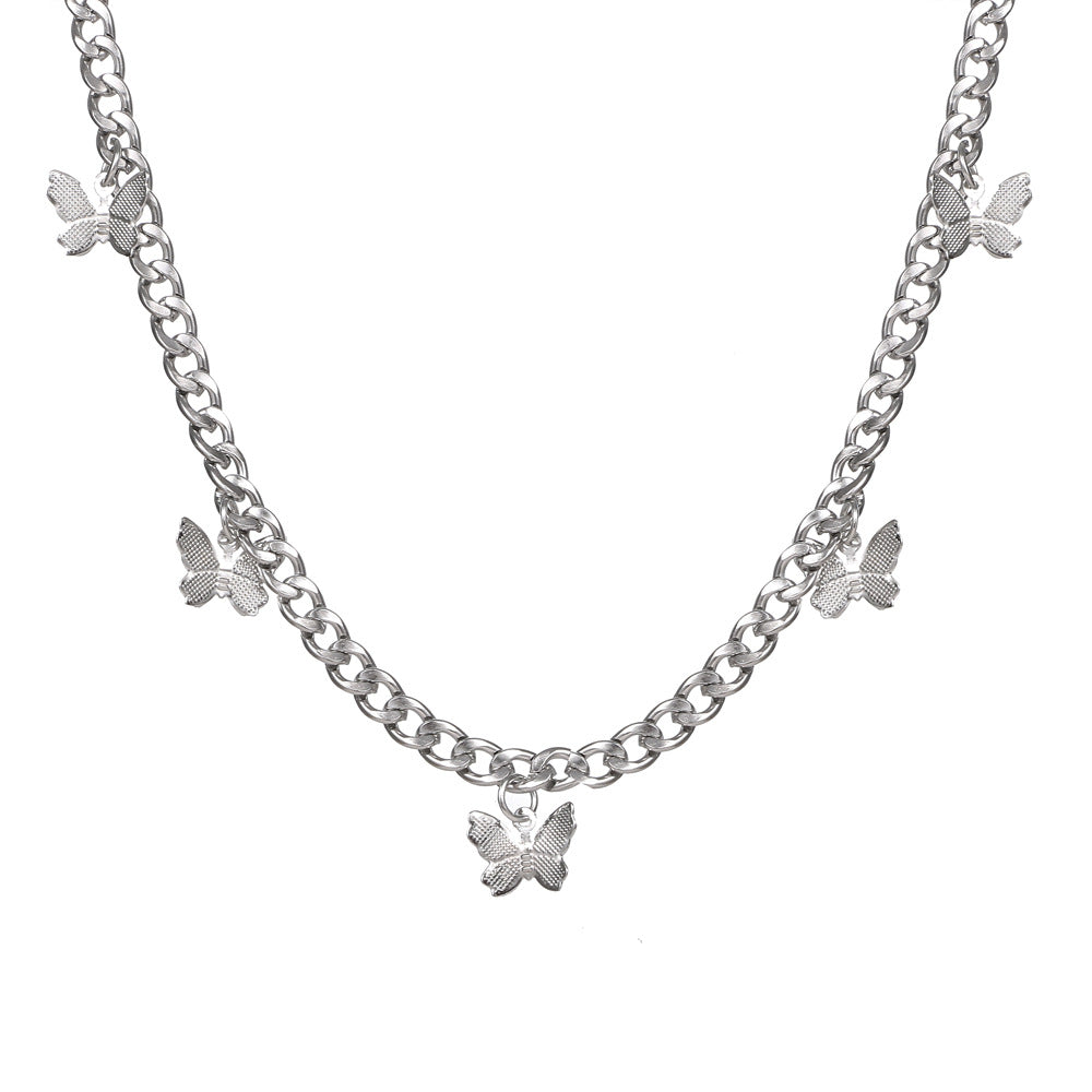 Punk Style Hip-hop  Di Butterfly Necklace Necklace