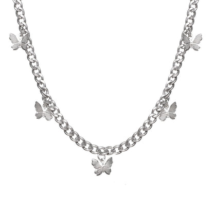 Punk Style Hip-hop  Di Butterfly Necklace Necklace