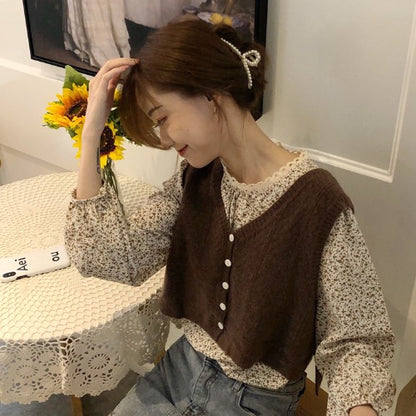 Sleeveless sweater vest sweater