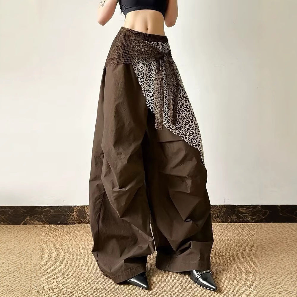 Street-style Pleated, Figure-flattering, Versatile Wide-leg Pants
