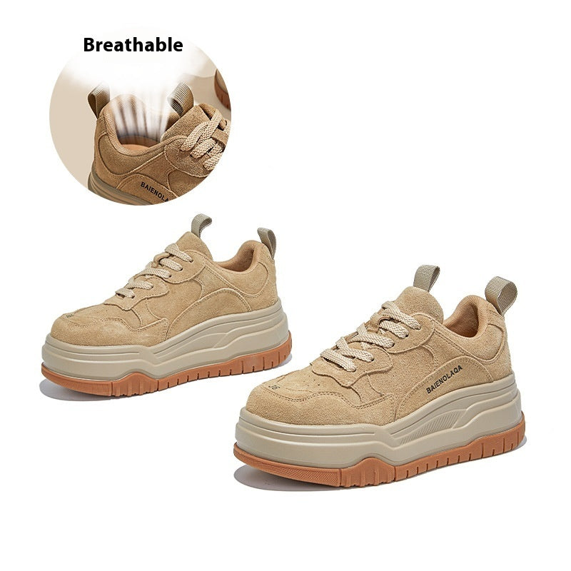 Thick Bottom Height Increasing Sports Board Retro Shoes