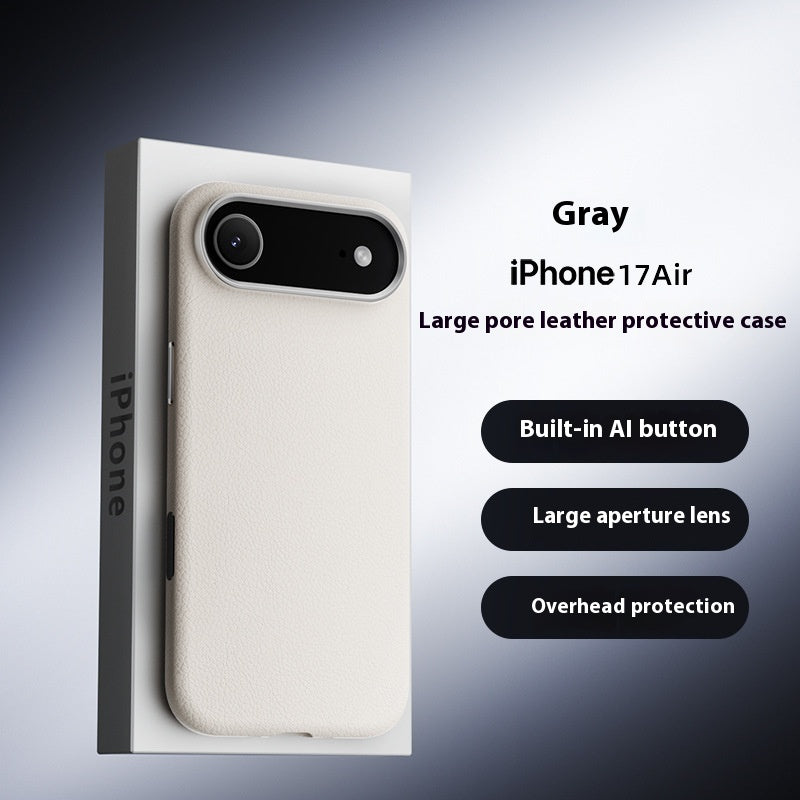 Applicable To Integrated AI Plain Leather Phone Case Built-in Magnetic Suction