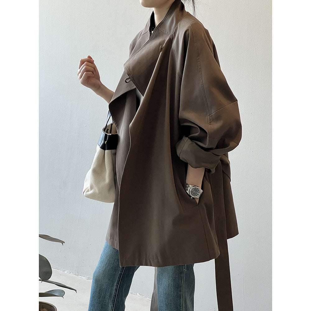 Retro Mid-length Windbreaker Women&