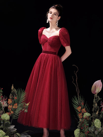 New Red French Dress Wedding Engagement Dress