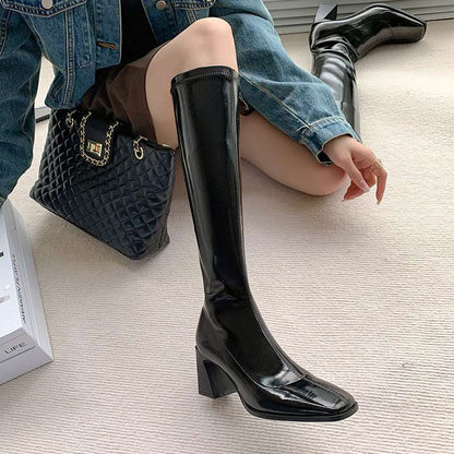 Korean Style Skinny High Boots Heel Single