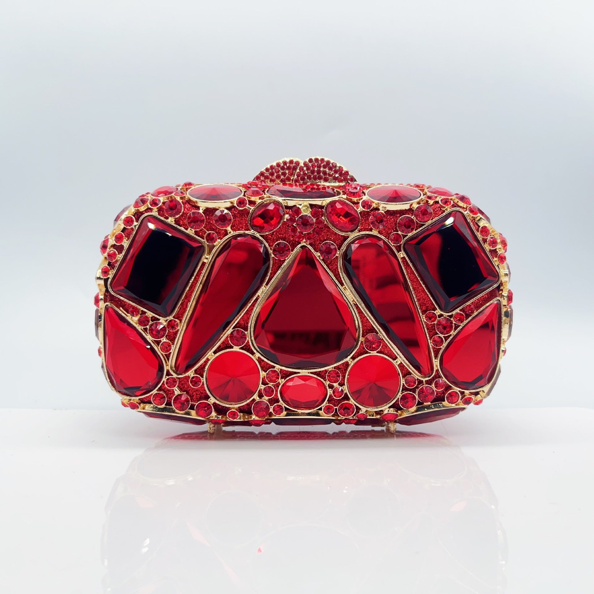 Diamond-Encrusted Evening Bag Glass Diamond Womens Clutch