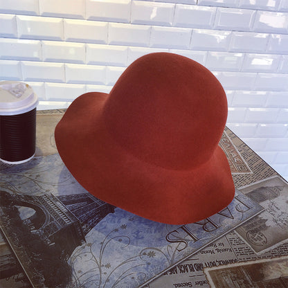 Thick pure wool top hat in autumn and winter