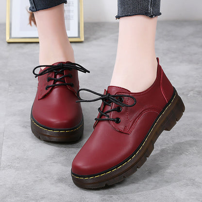 Soft-Soled British-Style Versatile Chunky-Heel Shoes