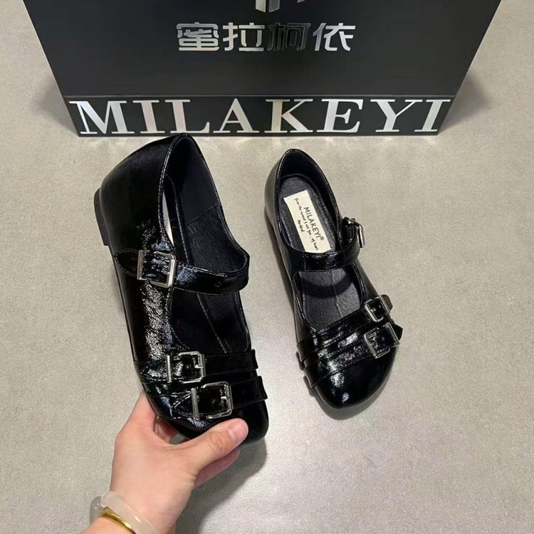 British Style Versatile Thick Sole, Thick Heel, Small Leather Shoes For Women