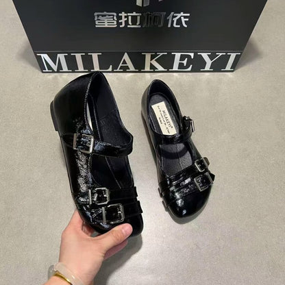 British Style Versatile Thick Sole, Thick Heel, Small Leather Shoes For Women