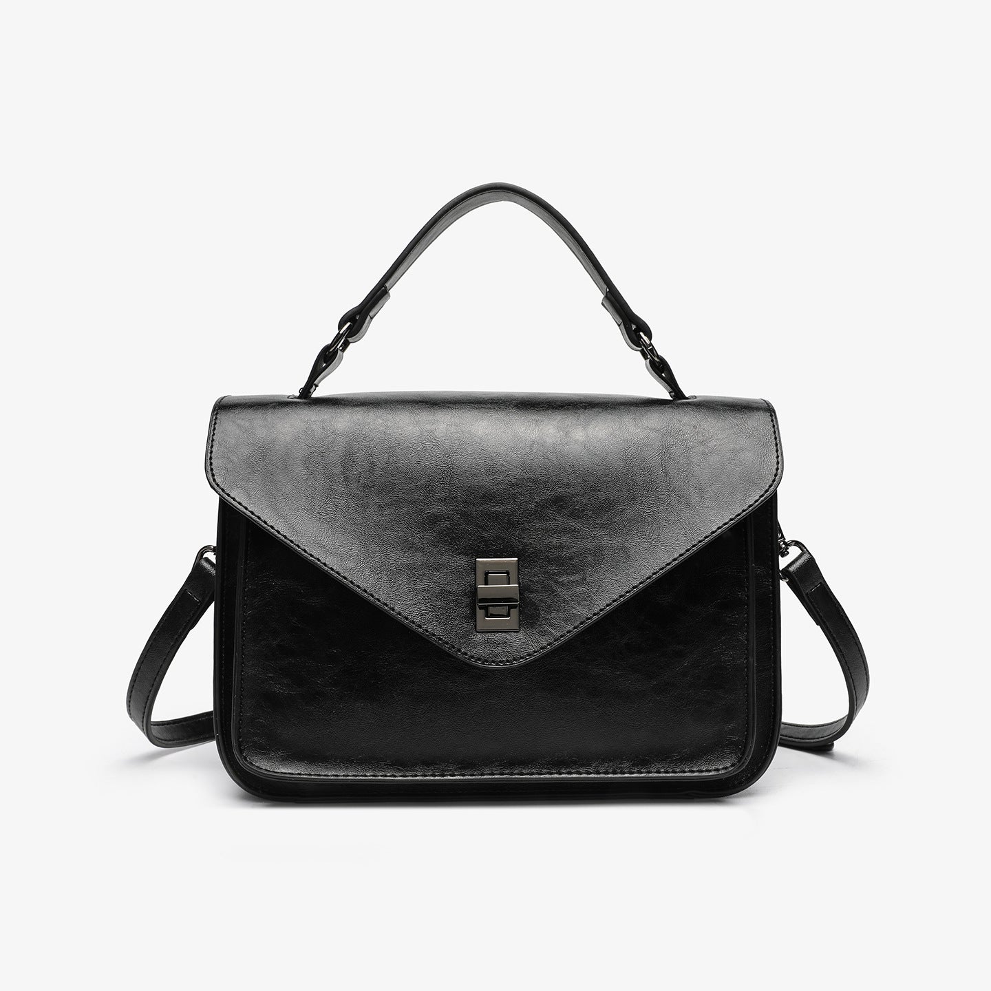 Oil-waxed Leather Vintage Elegant Womens
