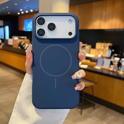 Simple Large Hole Fine Circle Silicone Magnetic Phone Case