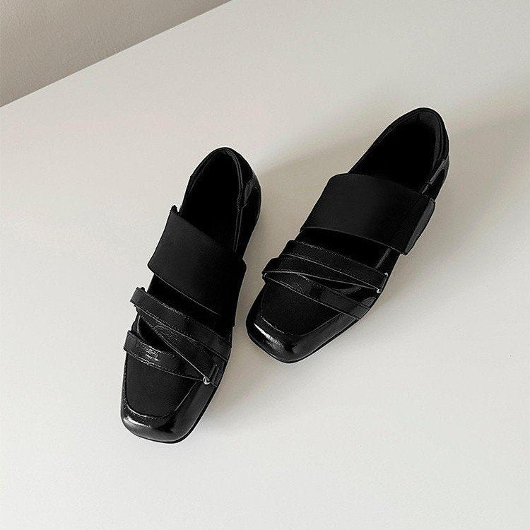 Genuine Leather Ballet Flats For Women, Premium Niche Design, Fashionable Sporty Casual Pumps With Low-Cut Upper