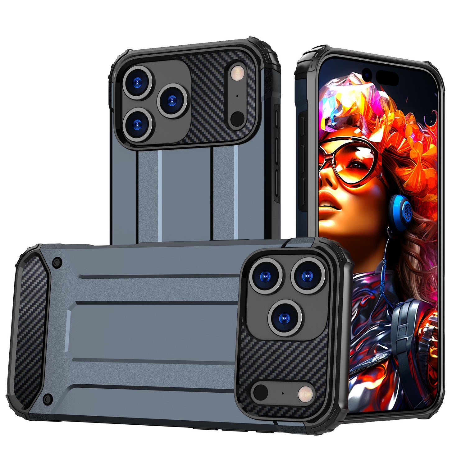 Phone Case Extraordinary Steel Armor Drop-resistant Drop-resistant Protective Cover