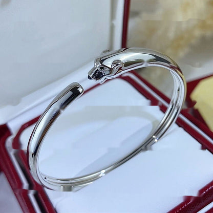 Leopard full Moissanite Diamond Bracelet For Women Smooth Surface Bangle