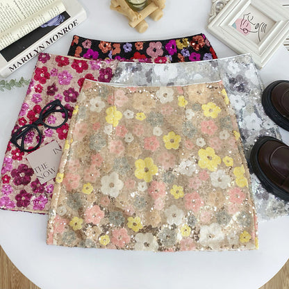Floral Sheath Mini Skirt For Women