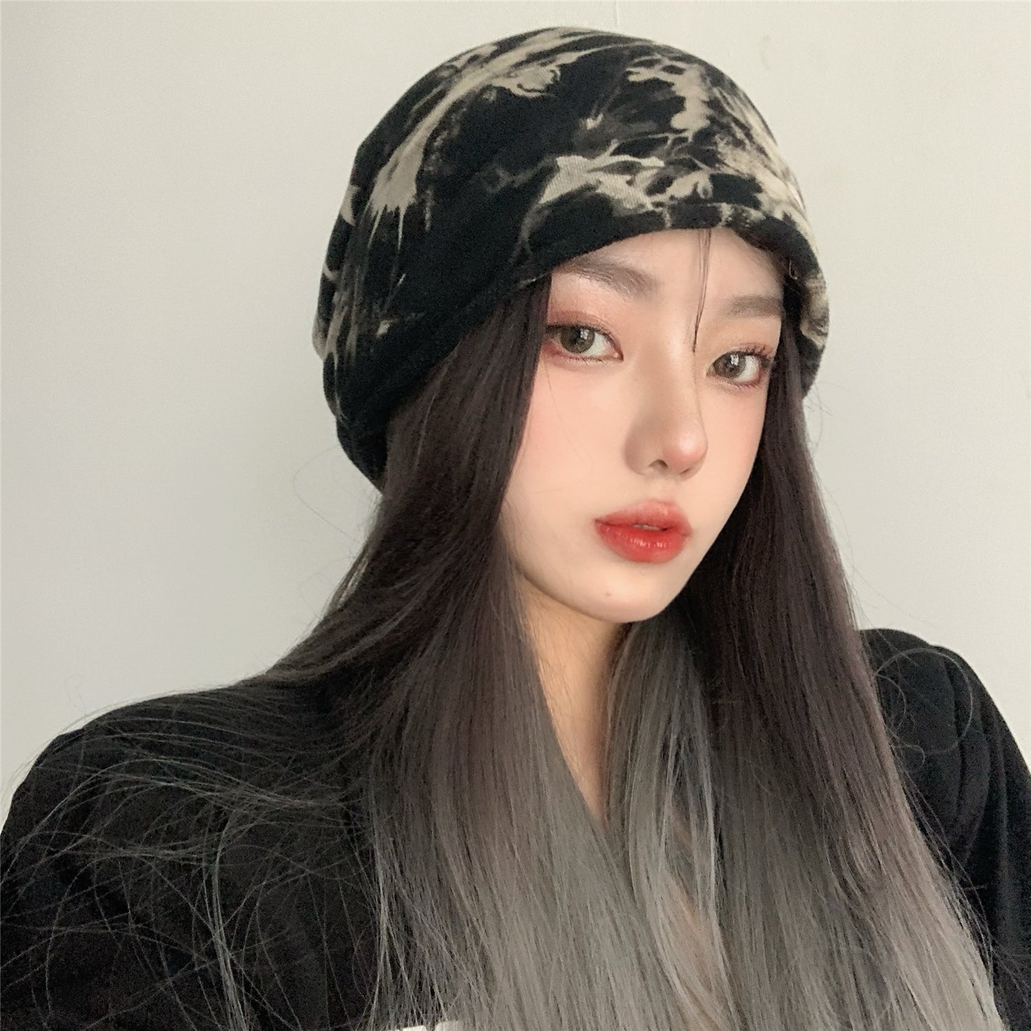 Japanese Thin Dark Tie Dye Baotou Hat