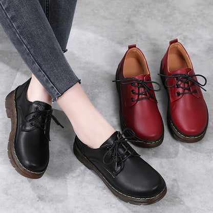 Soft-Soled British-Style Versatile Chunky-Heel Shoes