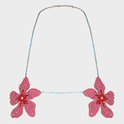 European And American Jewelry Fashion Flower Chest Chain