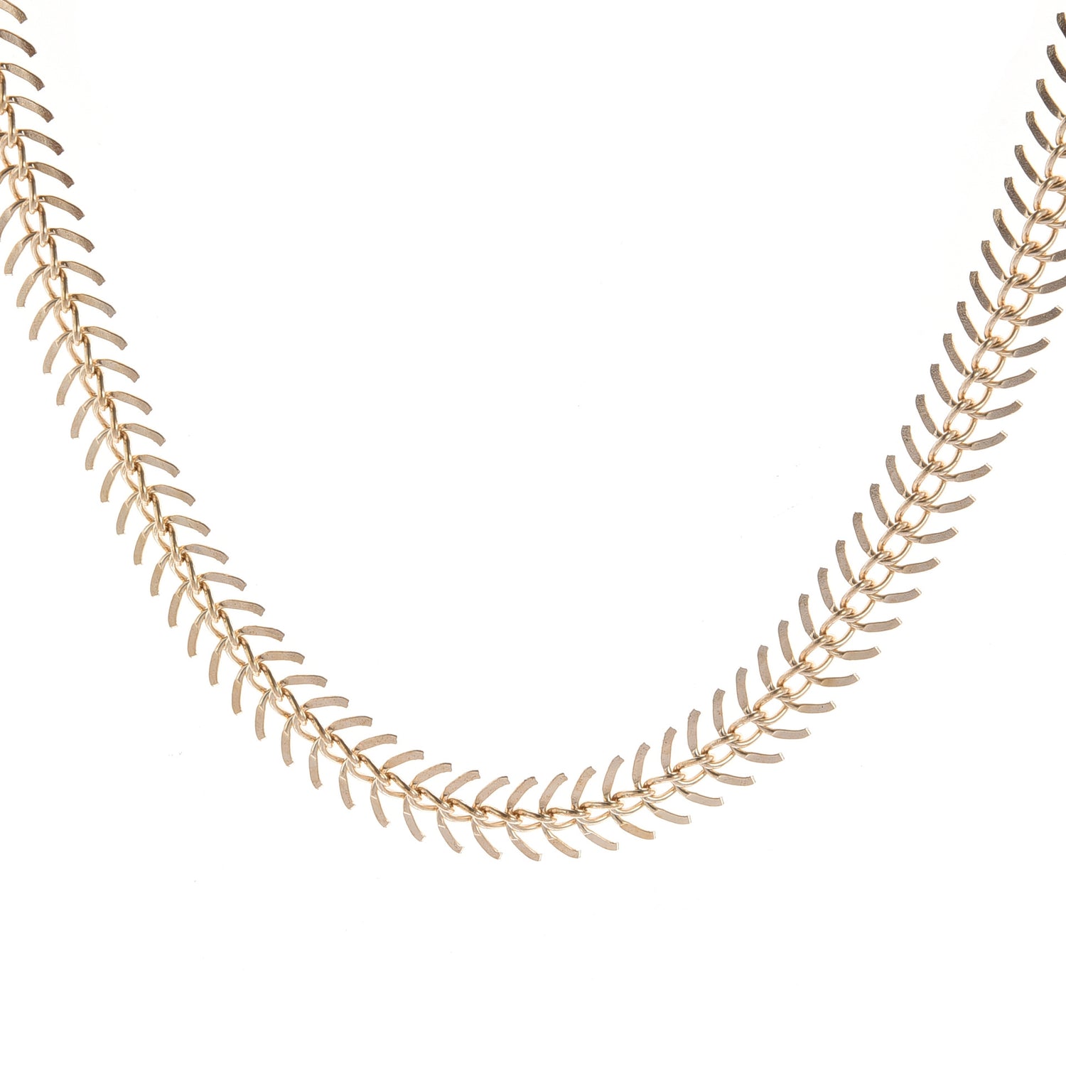 Fishbone Aircraft Chain Necklace Women&