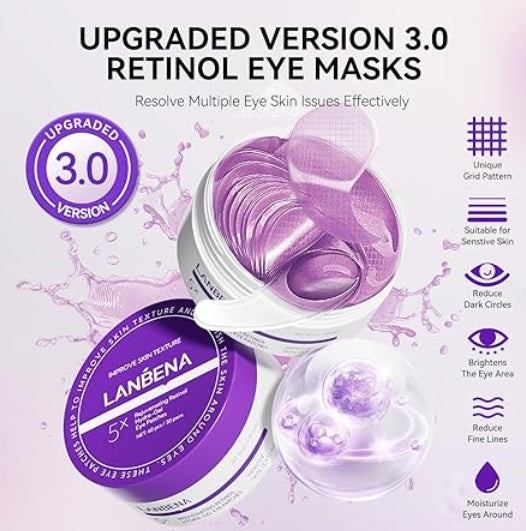 LANBENA Rejuvenating Retinol Hydra Gel Eye Patches