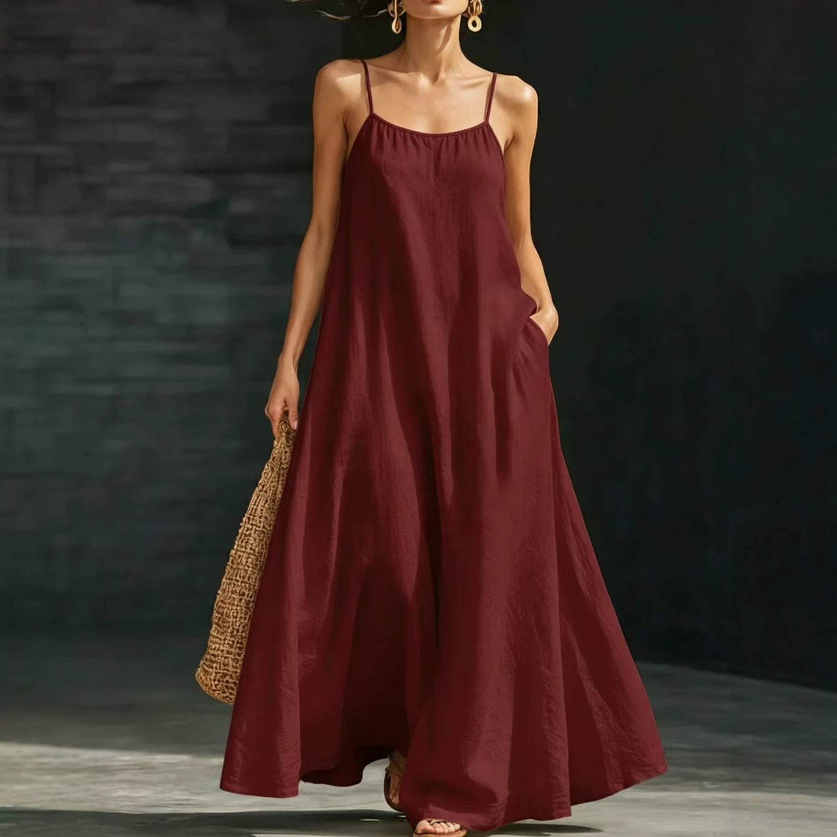 Casual Strap Maxi Resort-style Dress