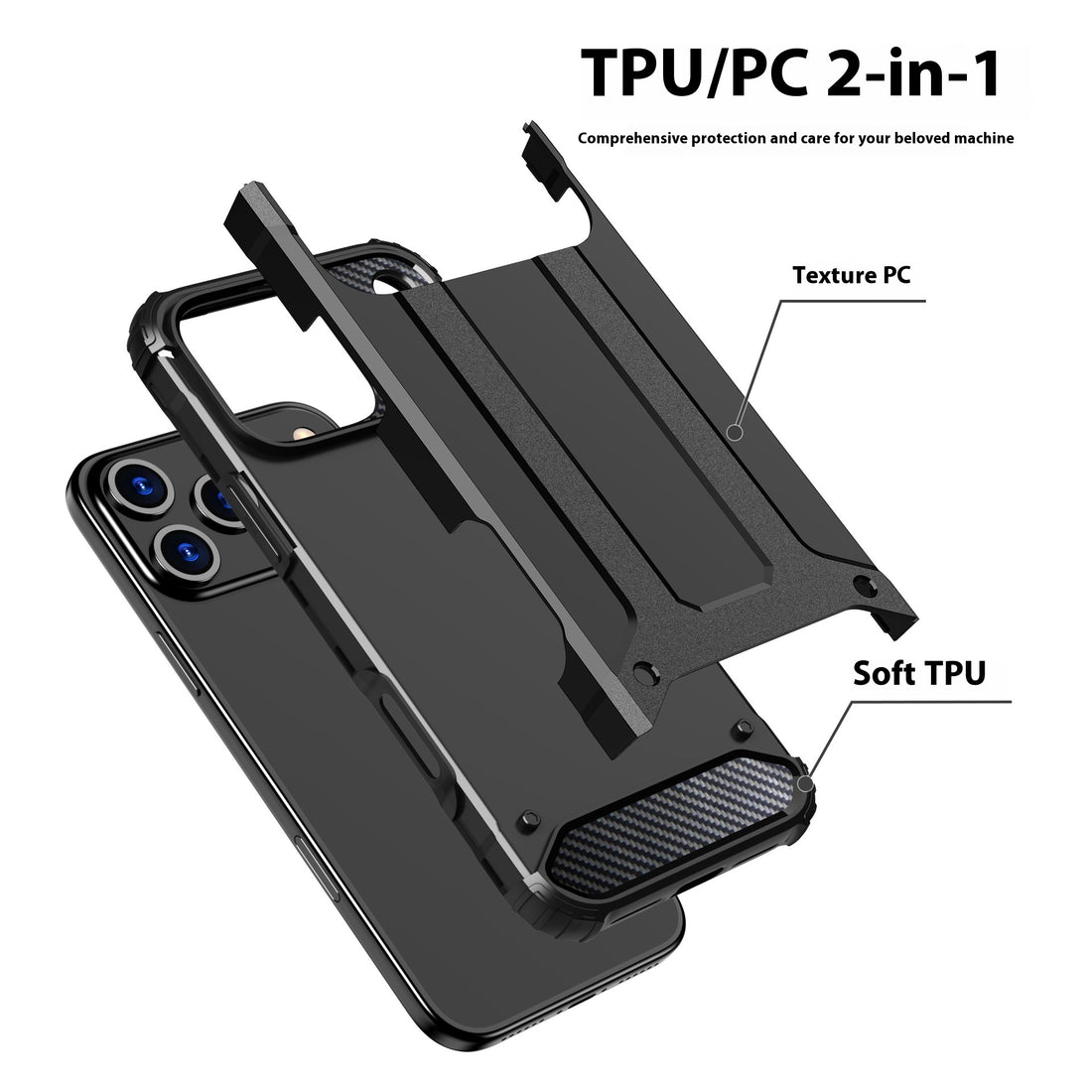 Phone Case Extraordinary Steel Armor Drop-resistant Drop-resistant Protective Cover