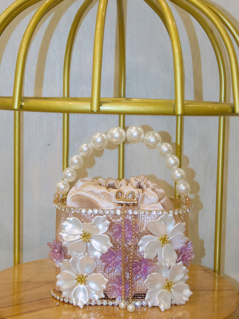 Sunflower Birdcage Handmade Bucket Bag