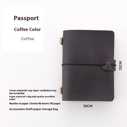 Crazy Horse Leather Business Notebooks High-grade Diary