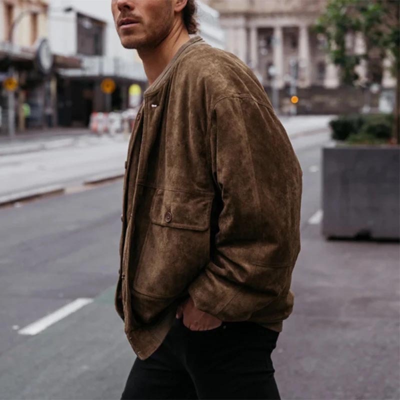 Maillard Suede Coat Men&