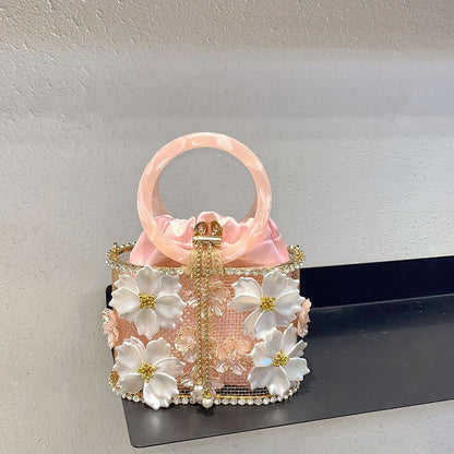 Sunflower Birdcage Handmade Bucket Bag