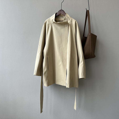 Retro Mid-length Windbreaker Women&
