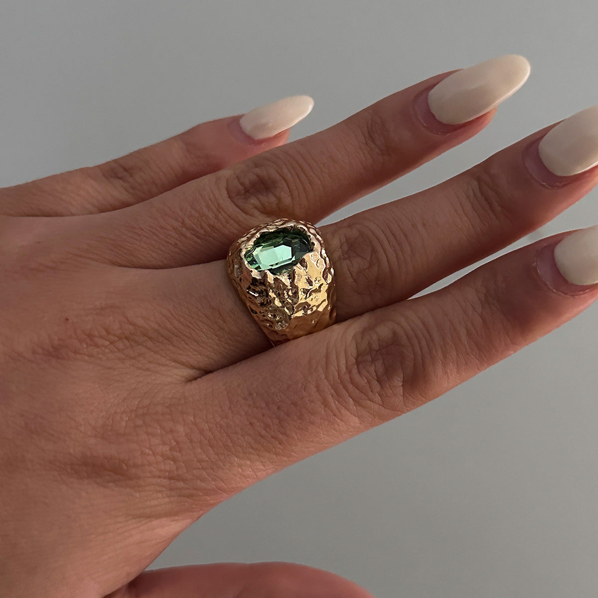 Geometric Diamond Diamond Ring Metal Ring