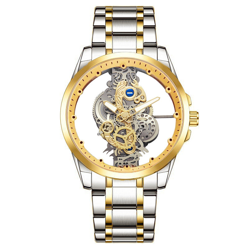 Double-sided Transparent Cutout Automatic Mechanical Watch