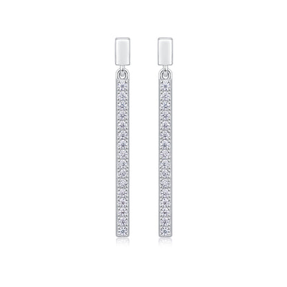 Jumping Diamond Set Moissanite Silver Earrings Luxury Fashion Diamond Earrings Stud Earrings