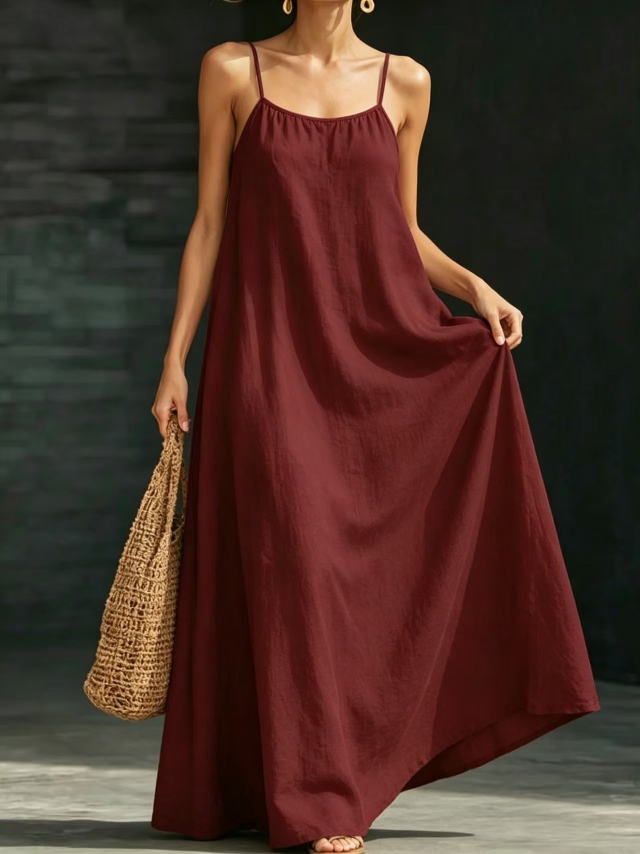 Casual Strap Maxi Resort-style Dress