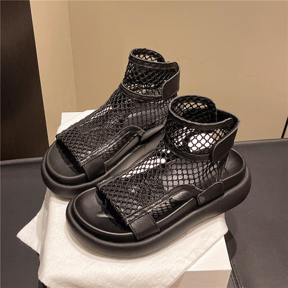 Knitted Hollow-Out Sandals Women&