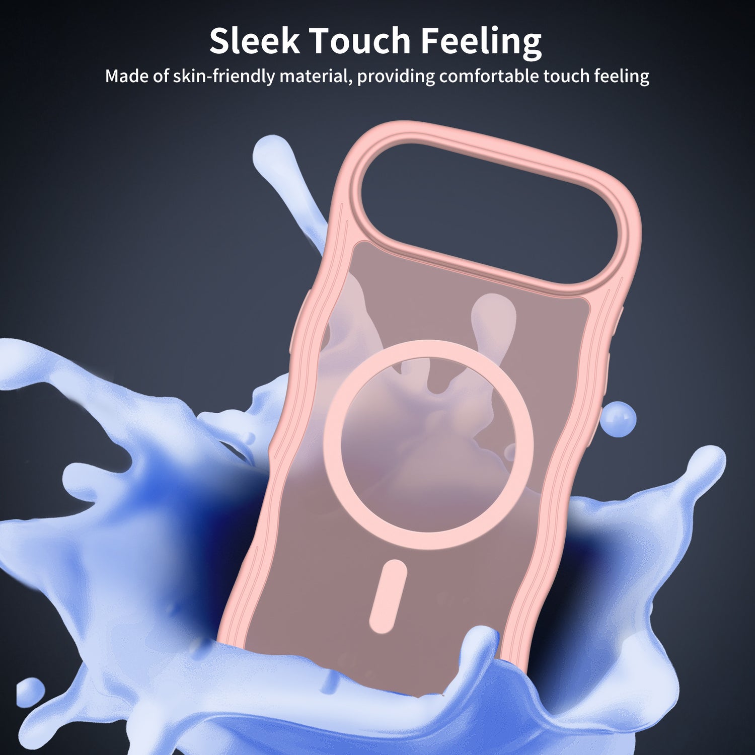Wave Lines Skin Feeling Two-in-one Magnetic Suction Phone Case