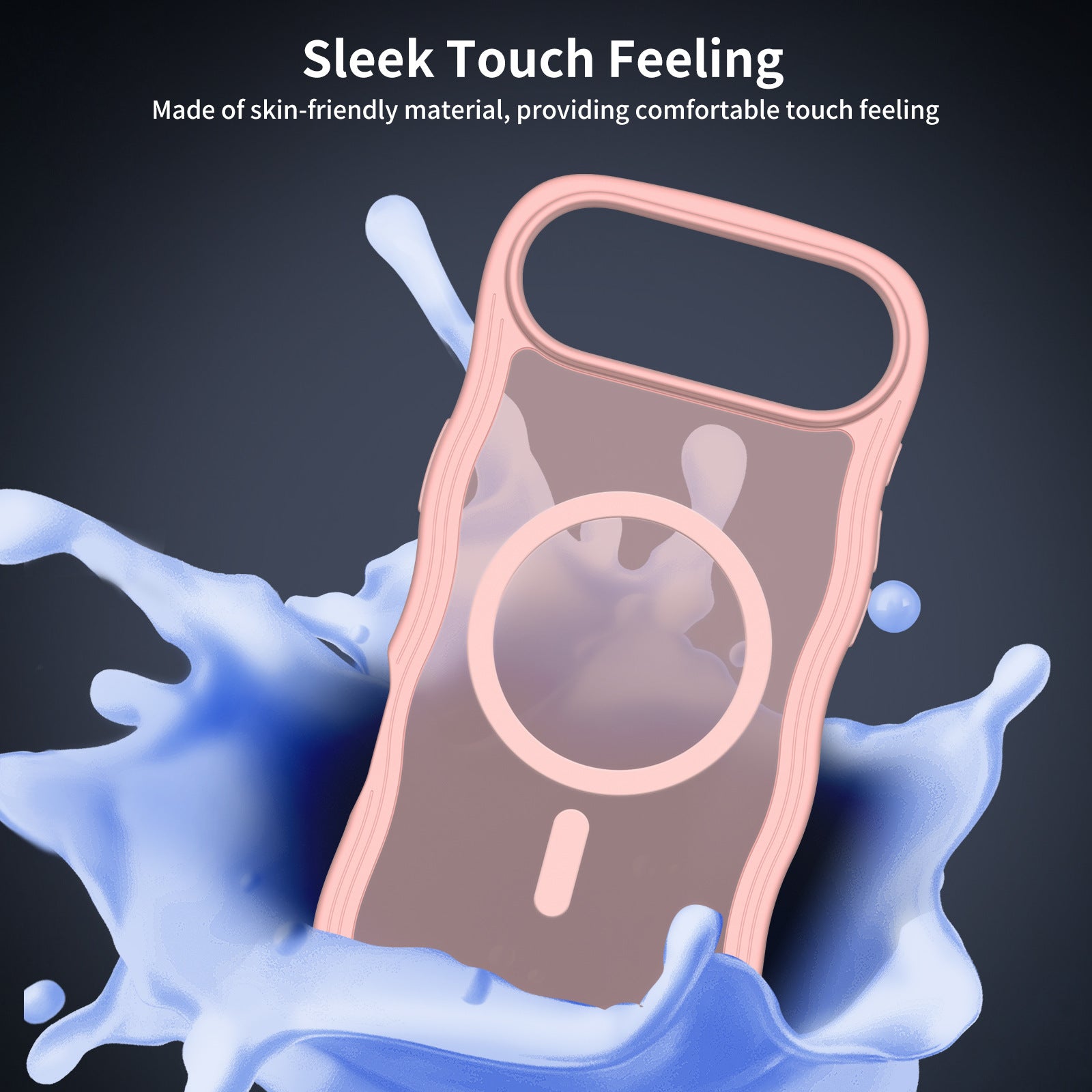Wave Lines Skin Feeling Two-in-one Magnetic Suction Phone Case