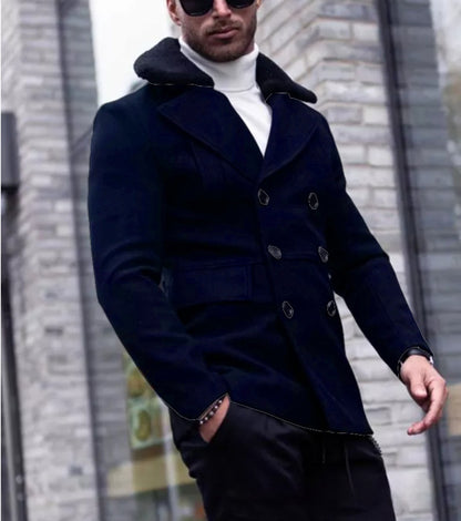 Fur Collar Coat Suit Coat Men&