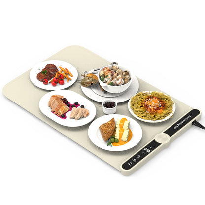 2 Size Optional Silicone Food Warming Mat With 9 Temperature Levels 6Hrs Timer Child Lock Auto Shut Off Roll-Up Electric Warming Tray For Party Buffet Gathering Daily Use 8S Fast And Even Heating