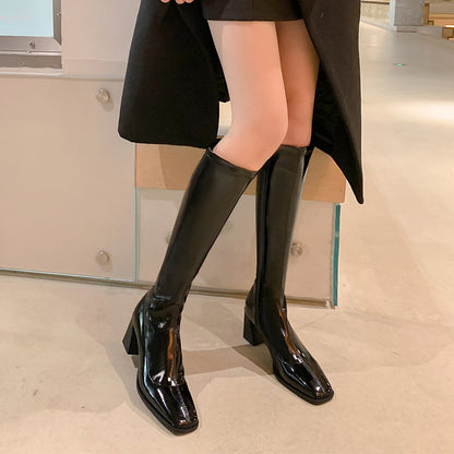 Korean Style Skinny High Boots Heel Single