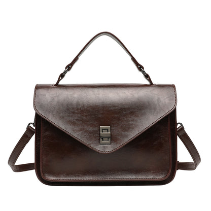 Oil-waxed Leather Vintage Elegant Womens