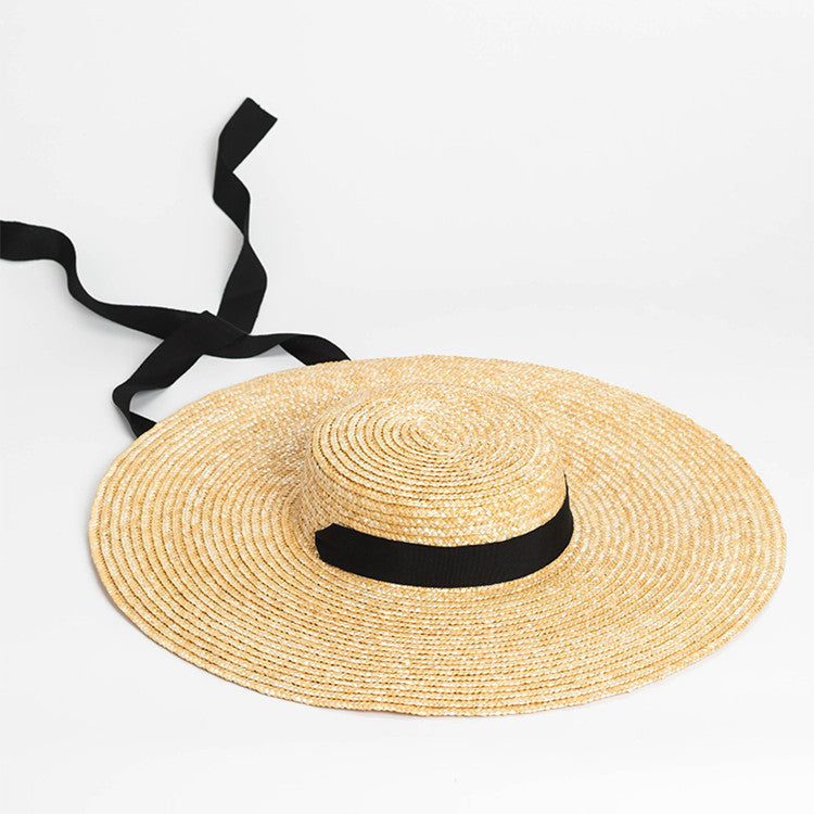 Oversized Straw Hat Ins New Lace-up Straw Shading Vintage Hat