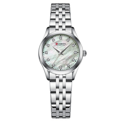 Rhinestone Ultra-thin Womens Shell-face Watch