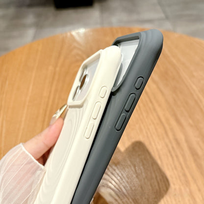 Wave Ripple Pattern Magnetic Suction Phone Case Liquid Silicone Simple