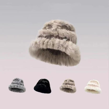 Rabbit Fur Hat Women&
