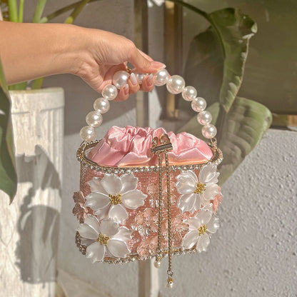 Sunflower Birdcage Handmade Bucket Bag